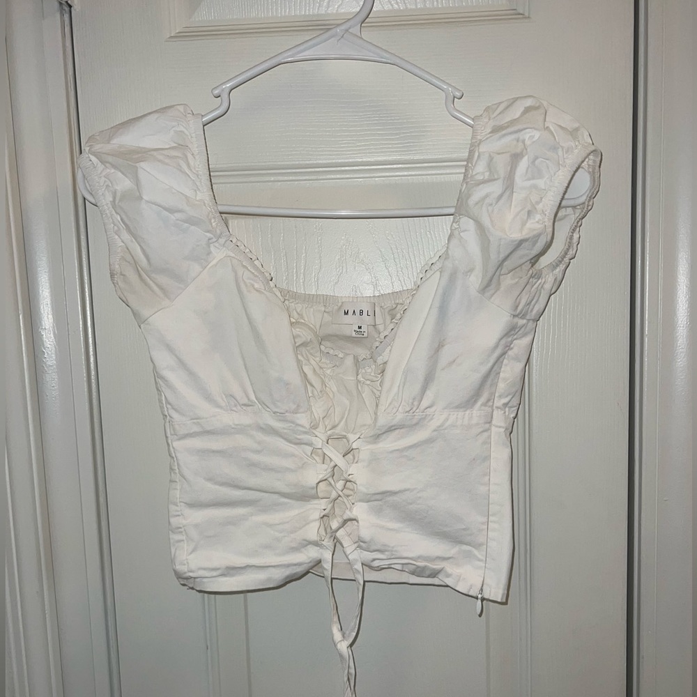 Mable corset puff sleeve top